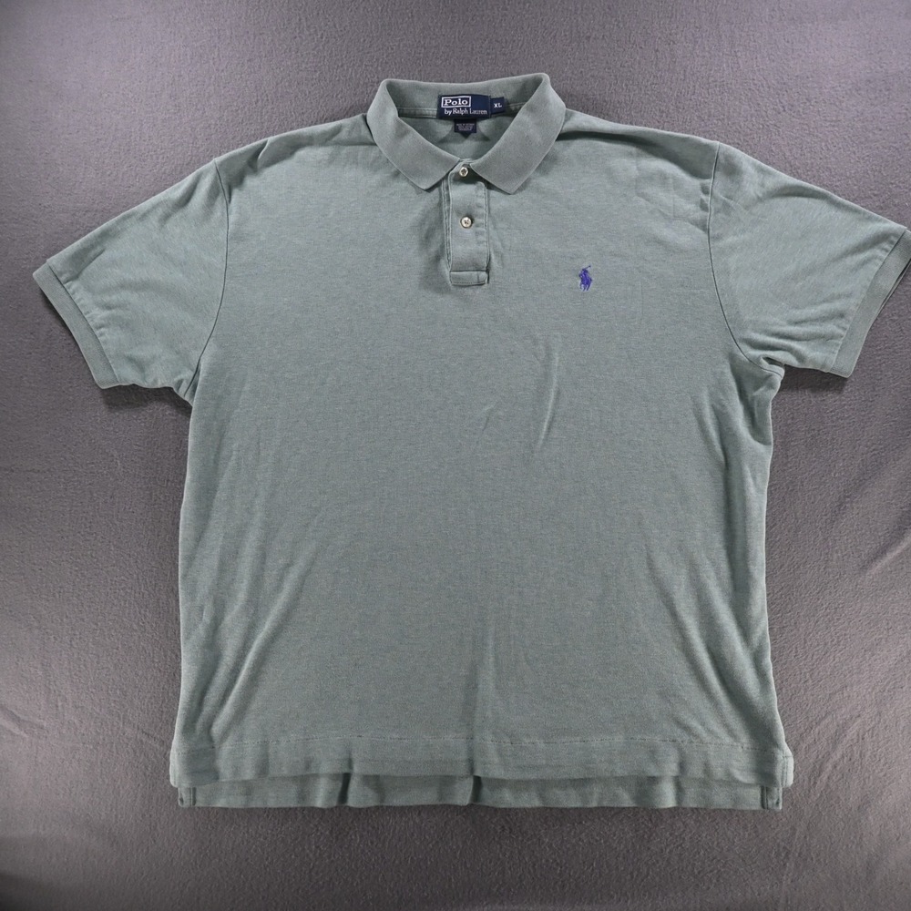 Polo Ralph Lauren Mens Classic Fit Short Sleeve Polo Shirt XL Sage Green Heather